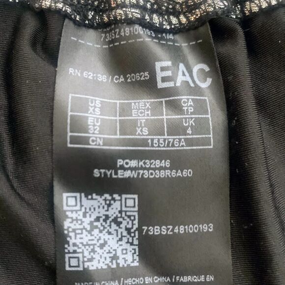 Guess Dex Silver Metallic Shirred Draped Skirt XS - Picture 5 of 8